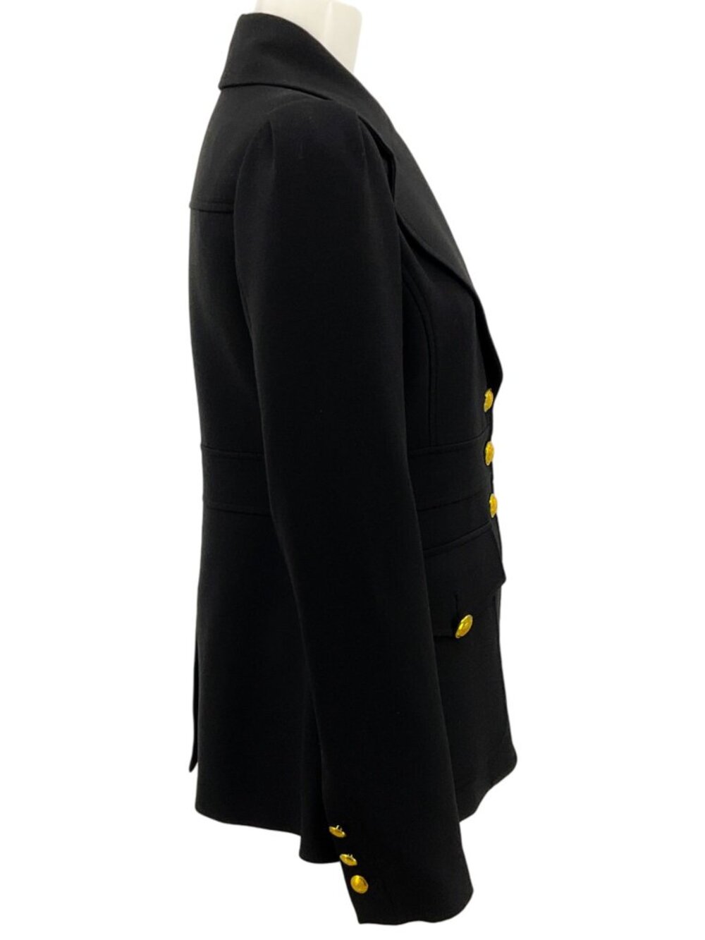 A.L.C. Black Ponte Knit Amelia Jacket with Gold Buttons - Picture 2 of 4